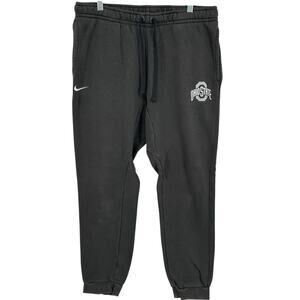 Men's Dark Grey Nike Club Fleece Ohio State Buckeyes Sweatpants Joggers Sz Large